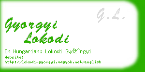 gyorgyi lokodi business card